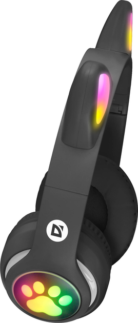 Słuchawki Defender FreeMotion B585 Green LED Bluetooth Black (4745090821697) - obraz 4