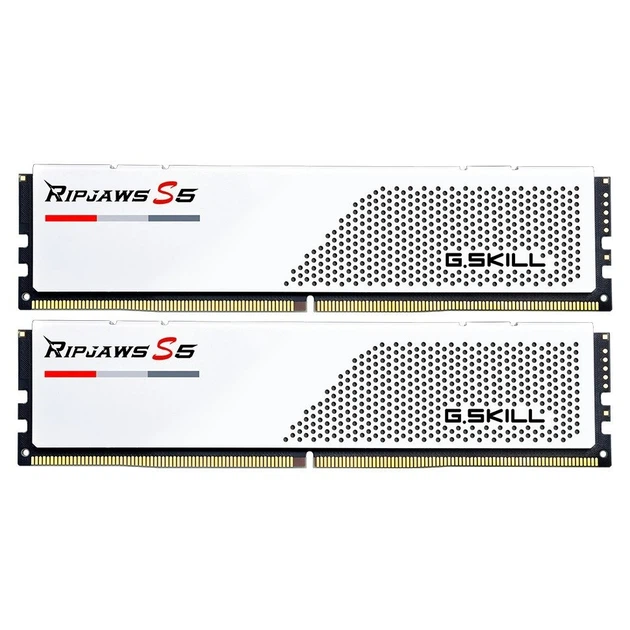 Модуль памяти DDR5 2x32GB/5600 G.Skill Ripjaws S5 White (F5-5600J3636D32GX2-RS5W) - Фото 2 Модуль памяти DDR5 2x32GB/5600 G.Skill Ripjaws S5 White (F5-5600J3636D32GX2-RS5W) - изображение 2