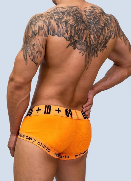 Мужские трусы боксерки D.M 04-2768 XXL цвет оранжевый - Фото 4 Мужские трусы боксерки D.M 04-2768 XXL цвет оранжевый - изображение 4