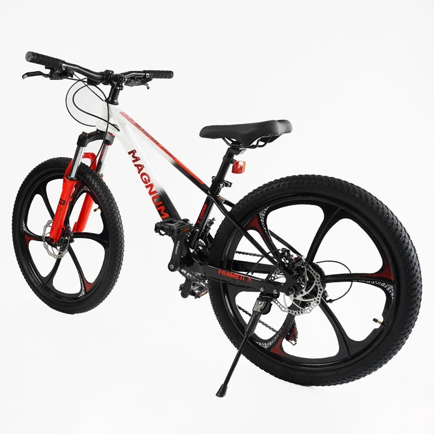 Велоcипед Спортивный Corso «MAGNUM» 24" дюймов (MN-24255) рама магниевая 11’’, оборудование Shimano 21 скорость - изображение 2