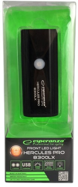 Lampa rowerowa Esperanza Hercules Pro 8300 LX (5901299957219) - obraz 7