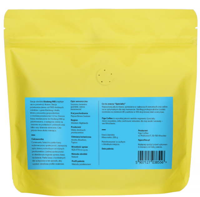 Kawa ziarnista Figa Coffee Papua Nowa Gwinea Kindeng Mill Community Select Natural Filter 250 g (5907127038556) - obraz 2
