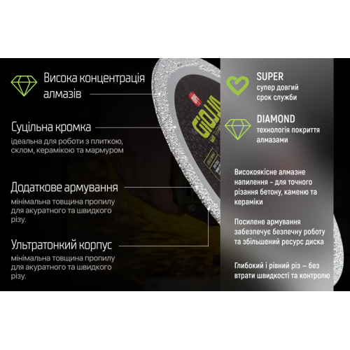 Alloid Pro. Диск алмазный со сплошной кромкой, ультратонкий 230мм - Фото 5 Alloid Pro. Диск алмазный со сплошной кромкой, ультратонкий 230мм - изображение 5