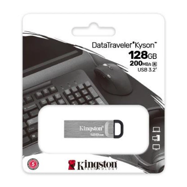 Накопичувач Kingston 128GB USB 3.2 Type-A Gen1 DT Kyson - Фото 3 Накопичувач Kingston 128GB USB 3.2 Type-A Gen1 DT Kyson - изображение 3