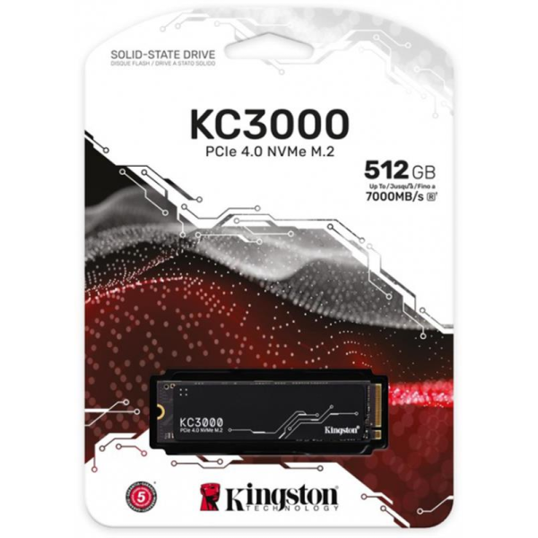 Накопичувач SSD 512GB Kingston KC3000 M.2 2280 PCIe 4.0 x4 NVMe 3D TLC (SKC3000S/512G) - Фото 3 Накопичувач SSD 512GB Kingston KC3000 M.2 2280 PCIe 4.0 x4 NVMe 3D TLC (SKC3000S/512G) - изображение 3