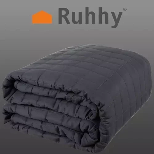 Ковдра обважнена гравітаційна Ruhhy 28468 6 кг, 150×200 см, сірий, антистресова - зображення 3