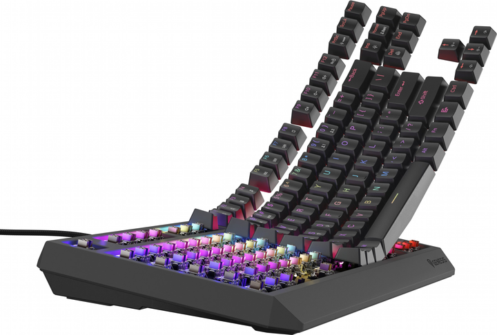 Klawiatura przewodowa Genesis Thor 230 TKL RGB Outemu Brown USB Black (NKG-2079) - obraz 5
