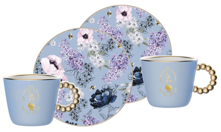 Zestaw filiżanek Bialetti Bridgerton do espresso ze spodkami 2 szt (8006363074476) - obraz 1