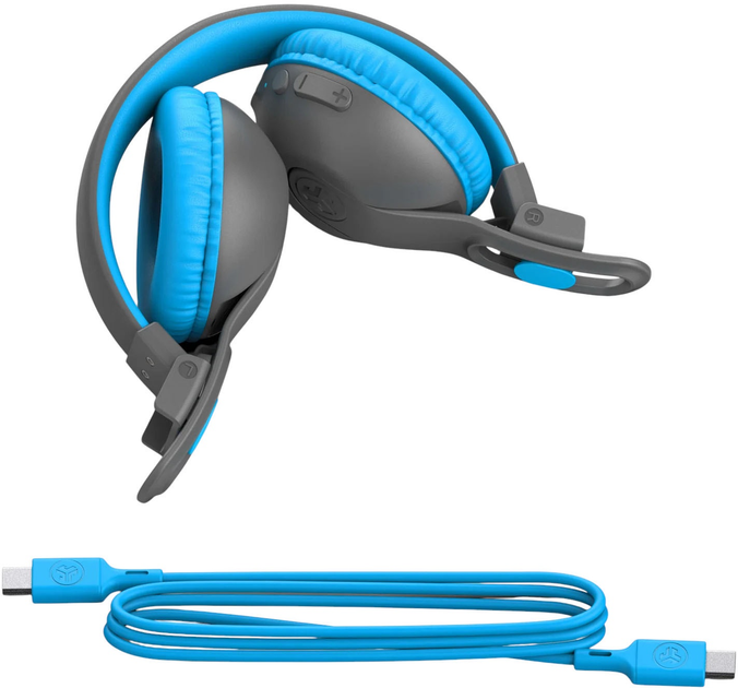Słuchawki JLab JBuddies Studio 2 Gray/Blue (810119071217) - obraz 4