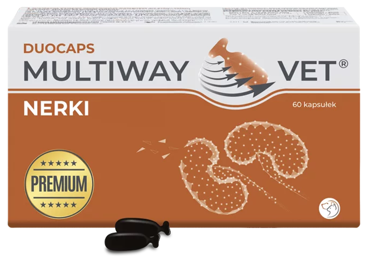 Харчова добавка JM Sante Pharma MultiWay Vet Duocaps для підтримки нирок у собак і котів 60 капсул (5902596718756) - зображення 2