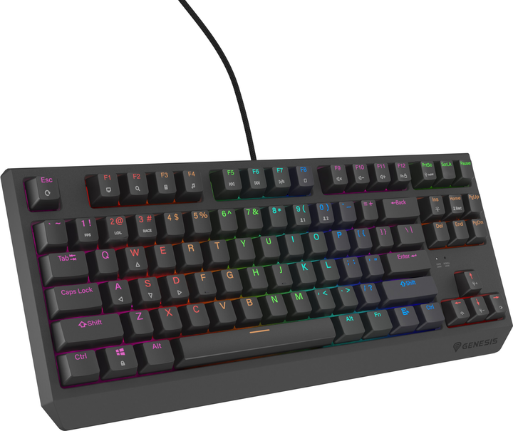 Клавіатура дротова Genesis Thor 230 TKL Lite RGB Outemu Red USB Black (NKG-2076) - зображення 3
