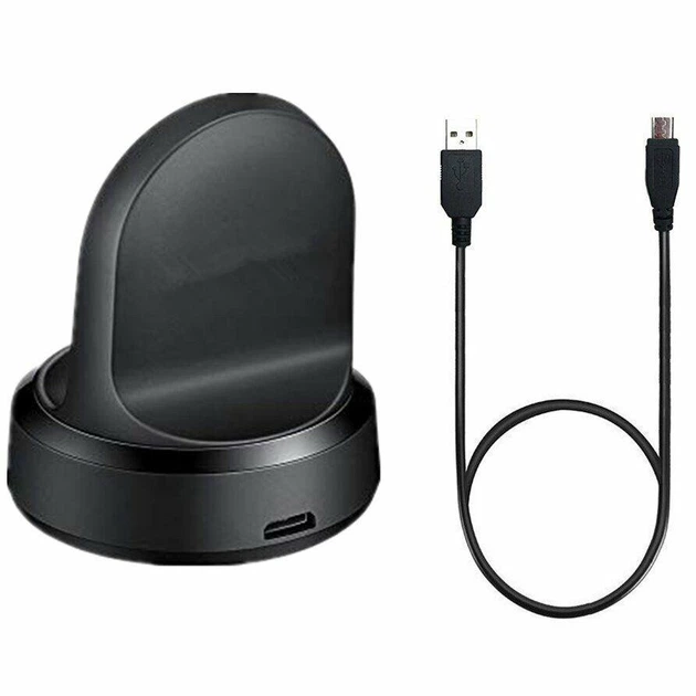 Зарядний пристрій Wireless Charging Dock для Samsung Galaxy Watch 42mm / 46mm / Gear S3 / Gear Sport - Black - изображение 3