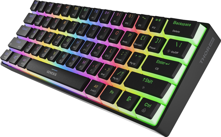Клавіатура бездротова Genesis Thor 660 G2 RGB Gateron Red USB/Wireless Black (NKG-1916) - зображення 3