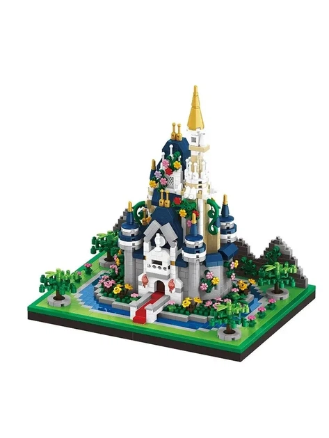 Детский 3d конструктор замок принцессы Balody Princes Сastle Blue No.18458 разные цвета 3д из миниблоков подарок для детей девочек 1165 мини деталей - Фото 3 Детский 3d конструктор замок принцессы Balody Princes Сastle Blue No.18458 разные цвета 3д из миниблоков подарок для детей девочек 1165 мини деталей - изображение 3