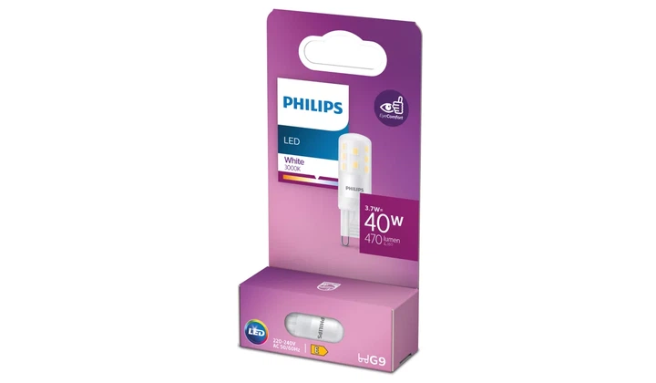 Світлодіодна лампа Philips G9 3.7Вт 3000K (тепле) 470 люменів 929003790901 - изображение 2