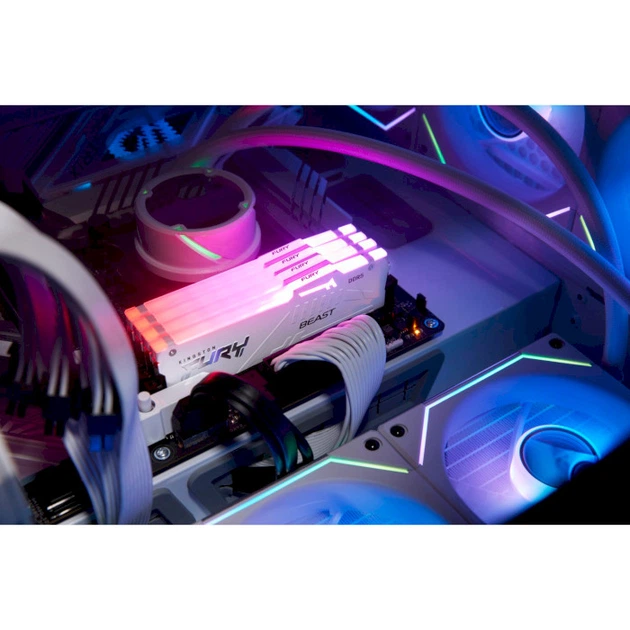 Kingston FURY 16 GB DDR5 6400 MHz Beast RGB White (KF564C32BWA-16) - изображение 4