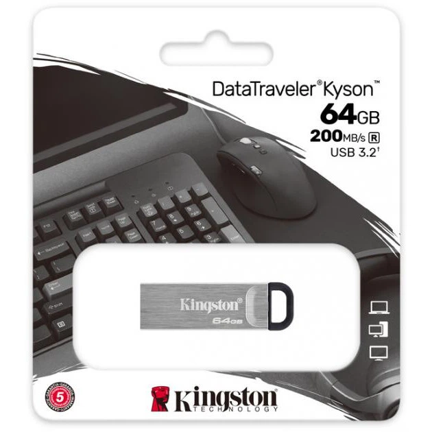 Флешка Kingston 64GB DataTraveler Kyson (DTKN/64GB) - зображення 4