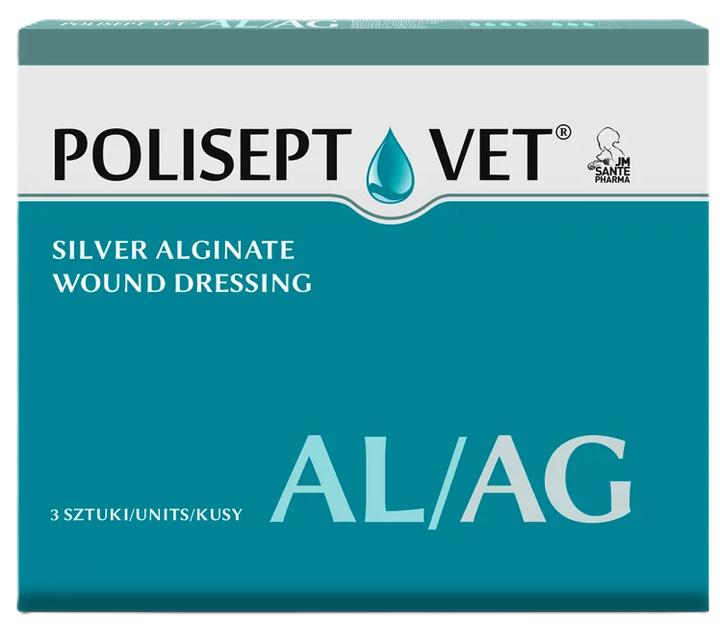 Пов'язка для ран JM Sante Pharma POLISEPT VET AL/AG для собак та котів 3 шт. (5902596718879) - зображення 1