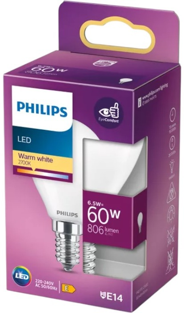 Żarówka LED Philips P45 E14 (929002028755) - obraz 2