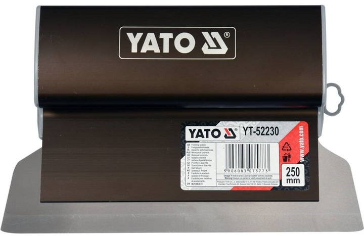 Шпатель для фінішного шпаклювання YATO 250 мм зі змінним лезом і алюмінієвою ручкою (YT-52230) - зображення 1