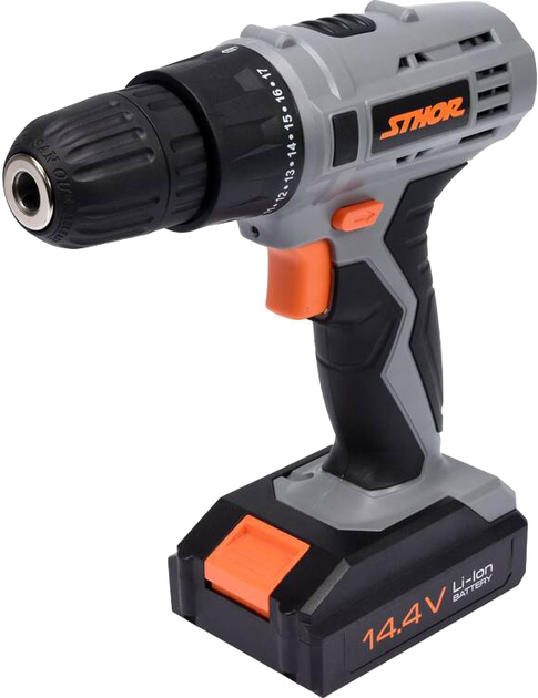Wiertarko-wkrętarka akumulatorowa STHOR 14.4 V 17 Nm 1.3 Ah (78982_sth) - obraz 1