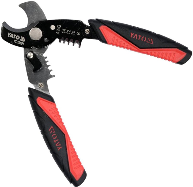 Nożyce do drutu YATO 10.5/3 mm ze ściągaczem izolacji 1.6-3.2 mm (YT-19691) - obraz 2