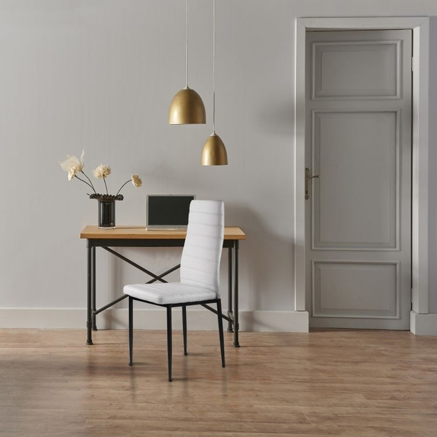 Набір стільців для кухні та вітальні ModernHome by Multistore DC855 4 шт Білі (5903089064602) - зображення 8