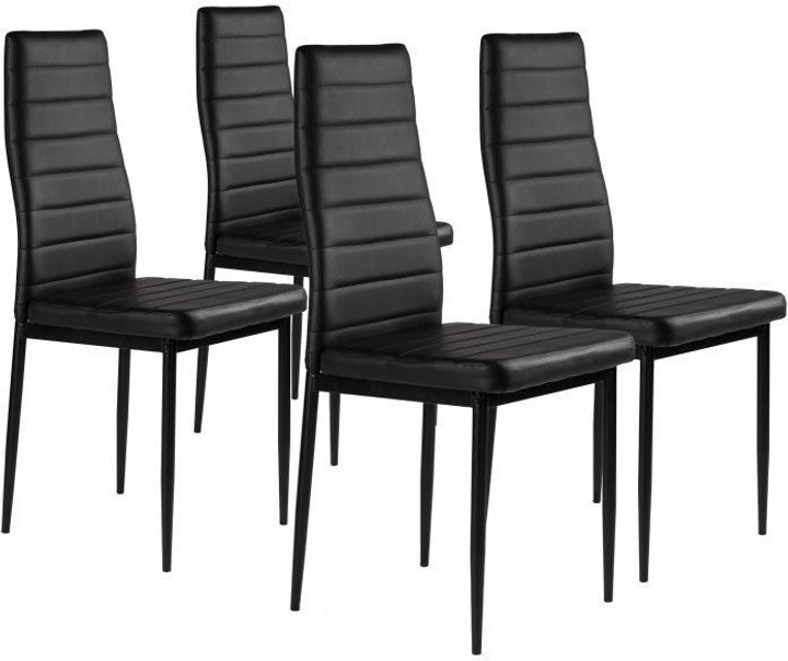 Zestaw krzeseł do salonu i jadalni ModernHome by Multistore DC855 4 szt Czarne (5903089064558) - obraz 1