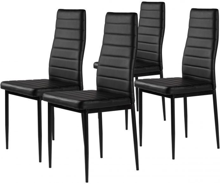 Zestaw krzeseł do salonu i jadalni ModernHome by Multistore DC855 4 szt Czarne (5903089064558) - obraz 6