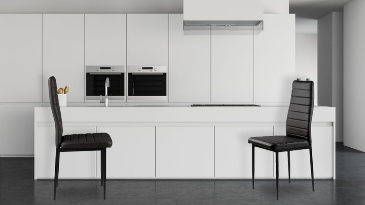 Zestaw krzeseł do salonu i jadalni ModernHome by Multistore DC855 4 szt Czarne (5903089064558) - obraz 7