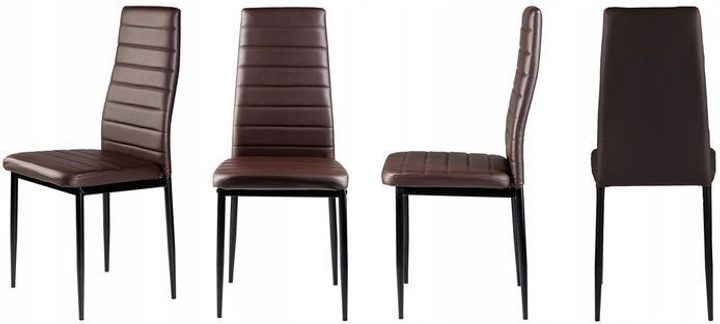 Zestaw krzeseł do salonu i jadalni ModernHome by Multistore DC855 4 szt Brązowe (5903089064596) - obraz 6