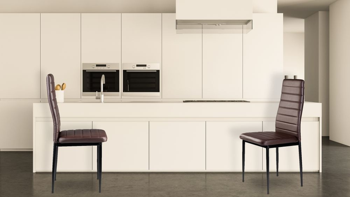 Zestaw krzeseł do salonu i jadalni ModernHome by Multistore DC855 4 szt Brązowe (5903089064596) - obraz 7