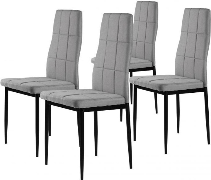 Набір стільців для кухні та вітальні ModernHome by Multistore DC860 4 шт Сірі (5903089064893) - зображення 5