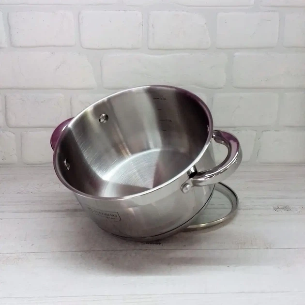 Кастрюля с крышкой Edenberg EB-3005 нержавеющая сталь 3,0 л 20x11,5 см - Фото 2 Кастрюля с крышкой Edenberg EB-3005 нержавеющая сталь 3,0 л 20x11,5 см - изображение 2