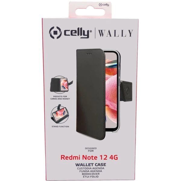 Чехол Celly Wallet Case для Xiaomi Redmi Note 12 (WALLY1039) - Black - изображение 6