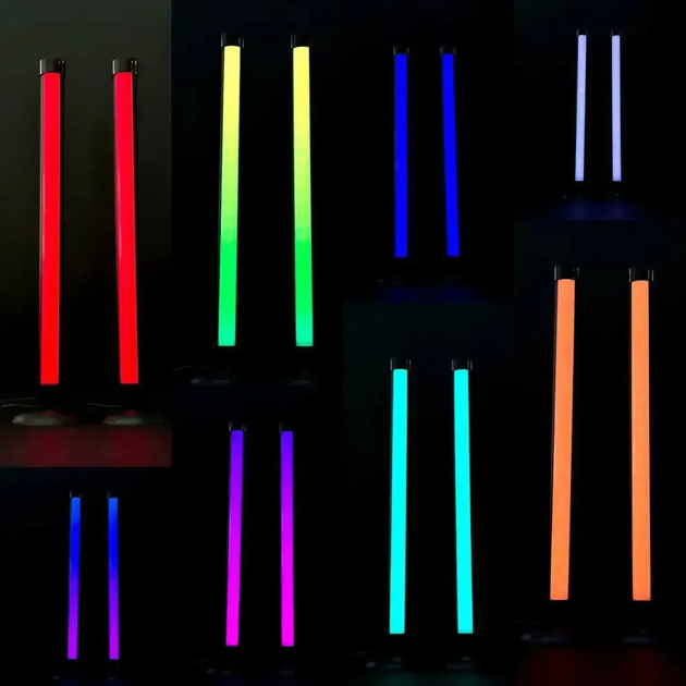 Лампа настільна RGB, 24см, 2шт, + пульт, від USB / RGB світильник (L) - изображение 8