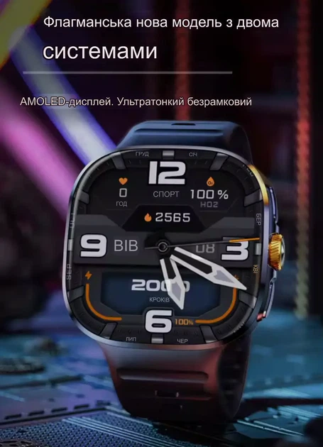 Новий Розумний 4G Смарт-годинник Netcom M99 2.4" AMOLED-экран 32/512Gb Камера GPS WIFI, завантаження програм - зображення 6