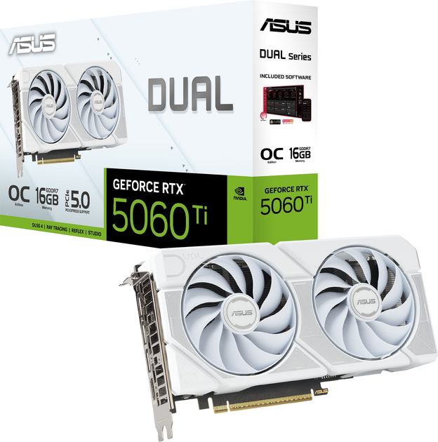 Karta graficzna ASUS PCI-Ex GeForce RTX 5060 Ti Dual White OC Edition 16GB GDDR7 (128bit) (2632/28000) (HDMI, 3 x DisplayPort) (90YV0MH6-M0NA00) - obraz 13