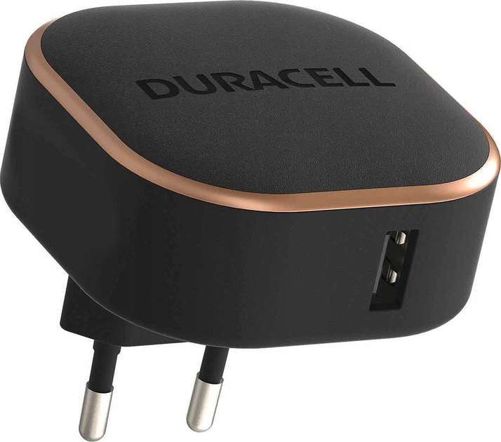 Ładowarka sieciowa Duracell 1 x USB-A 12 W Black (5056304310173) - obraz 1