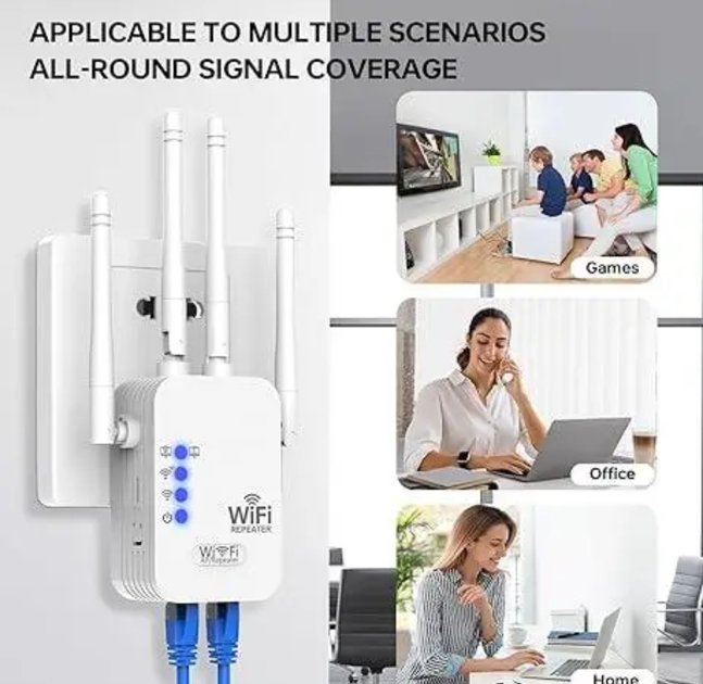 Усилитель сигнала WiFi Wireless Repeater 5G/2.4G Репитер, ретранслятор сигнала до 1200Mbps 802.11 - изображение 2