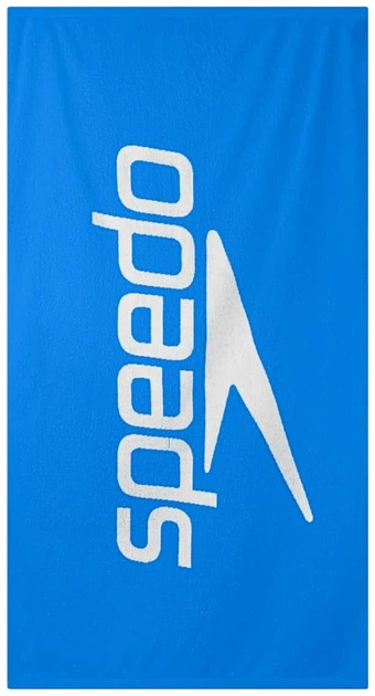 Рушник Speedo LOGO TOWEL синій білий 75 х 145 см для плавання купання універсальний бавовняний - зображення 4