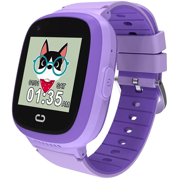 Smartwatch dla dzieci Canyon Sunny KW-48 Wideo 4G GPS Games&Music Purple (CNE-KW48VL) - obraz 1