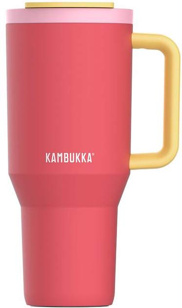 Термокружка Kambukka Rio Pink Papaya 950 мл Коралова з жовтим (5407005144312) - зображення 1