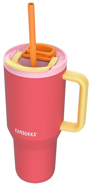 Термокружка Kambukka Rio Pink Papaya 950 мл Коралова з жовтим (5407005144312) - зображення 3