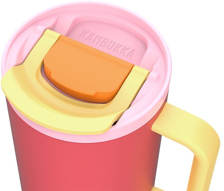 Термокружка Kambukka Rio Pink Papaya 950 мл Коралова з жовтим (5407005144312) - зображення 4