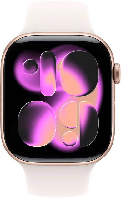 Smartwatch Apple Watch Series 11 GPS 42mm Rose Gold Aluminium Case with Light Blush Sport Band - M/L (APL_MEU44) - obraz 2