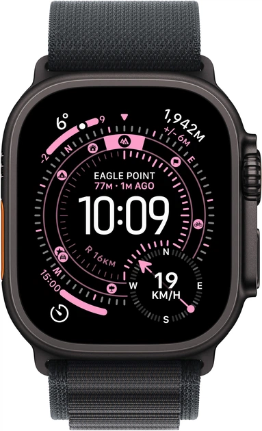 Smartwatch Apple Watch Ultra 3 GPS + Cellular 49mm Black Titanium Case with Black Alpine Loop M (APL_MF0V4) - obraz 2