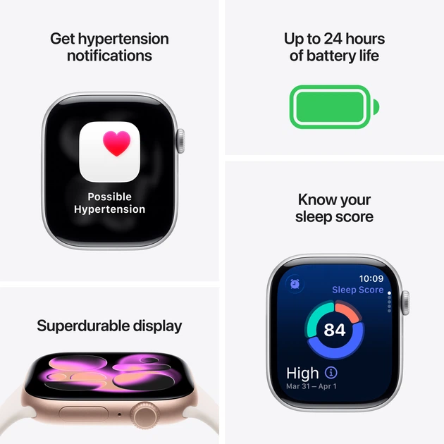 Smartwatch Apple Watch Series 11 GPS 42mm Jet Black Aluminium Case with Black Sport Band - M/L (APL_MEQU4) - obraz 3