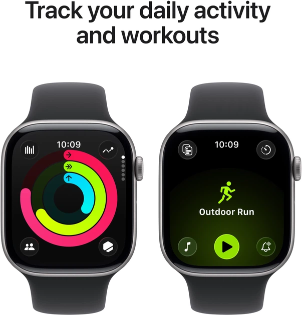 Smartwatch Apple Watch Series 11 GPS 42mm Space Grey Aluminium Case with Black Sport Band - S/M (APL_MEQW4) - obraz 4