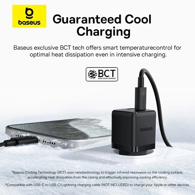 Сетевое зарядное устройство адаптер Baseus Palm Fast Charger |1USB/1Type-C, 30W/3A, быстрая зарядка PD/QC, многоуровневая защита, широкая совместимость, компактный, контроль температуры| Черный - Фото 10 Сетевое зарядное устройство адаптер Baseus Palm Fast Charger |1USB/1Type-C, 30W/3A, быстрая зарядка PD/QC, многоуровневая защита, широкая совместимость, компактный, контроль температуры| Черный - изображение 10